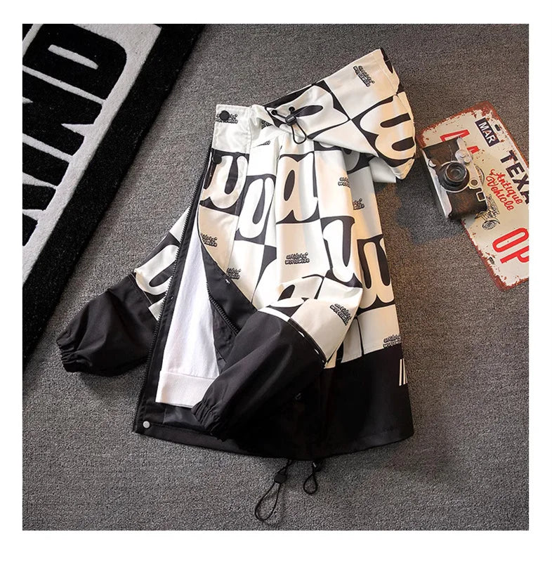 Kids Windbreaker Coat Jacket Alphabet
