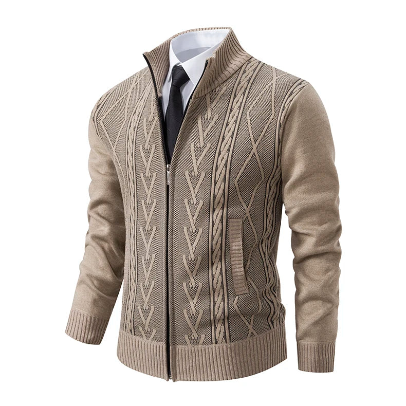 Men’s Warm Cashmere Knitted Sweater Coat