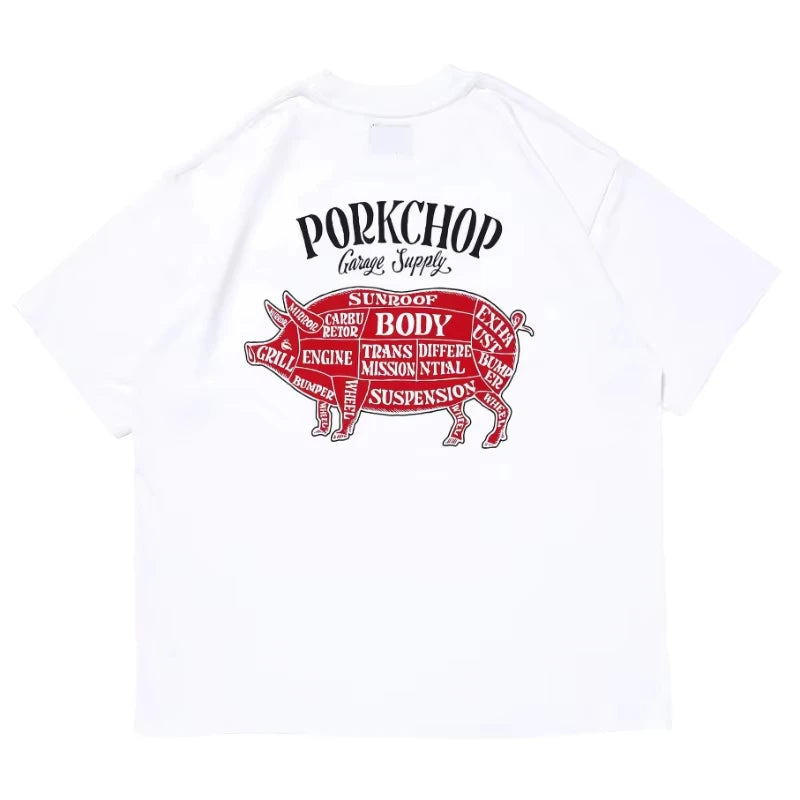 Porkchop Oversized Unisex Harajuku Skate Tee