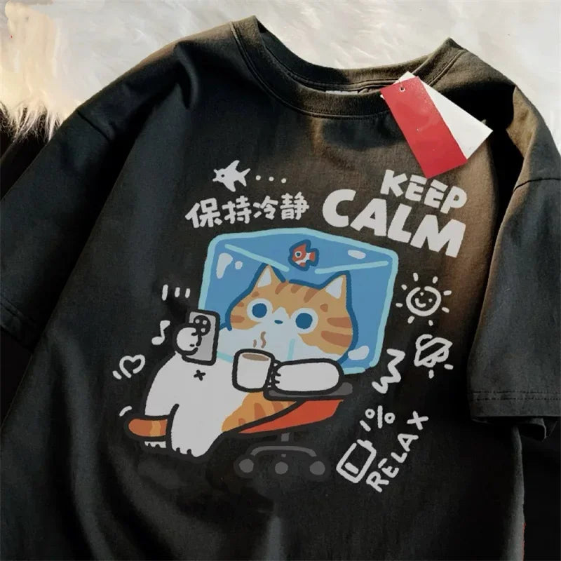 Trendy Short Sleeve Harajuku Graphic Shirt Junior