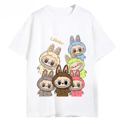 Cute Kawaii Cartoon Print Cotton Girls T-Shirts