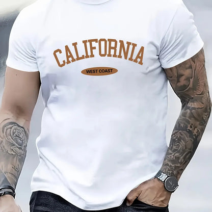 Fashionable CALIFORNIA Letter Printed T-Shirts