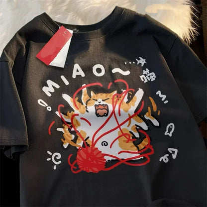 Trendy Short Sleeve Harajuku Graphic Shirt Junior