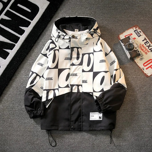 Kids Windbreaker Coat Jacket Alphabet