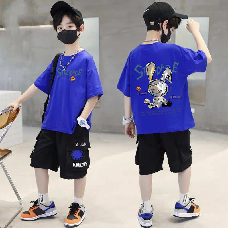 Boys Streetwear fashion Print Cartoon