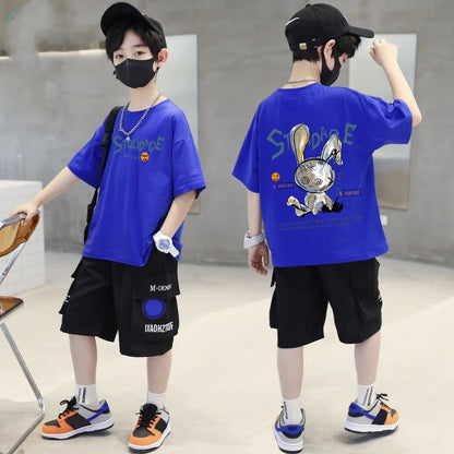 Boys Streetwear fashion Print Cartoon