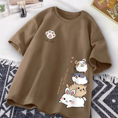 Sweet Japanese Style Hamster Short Sleeve