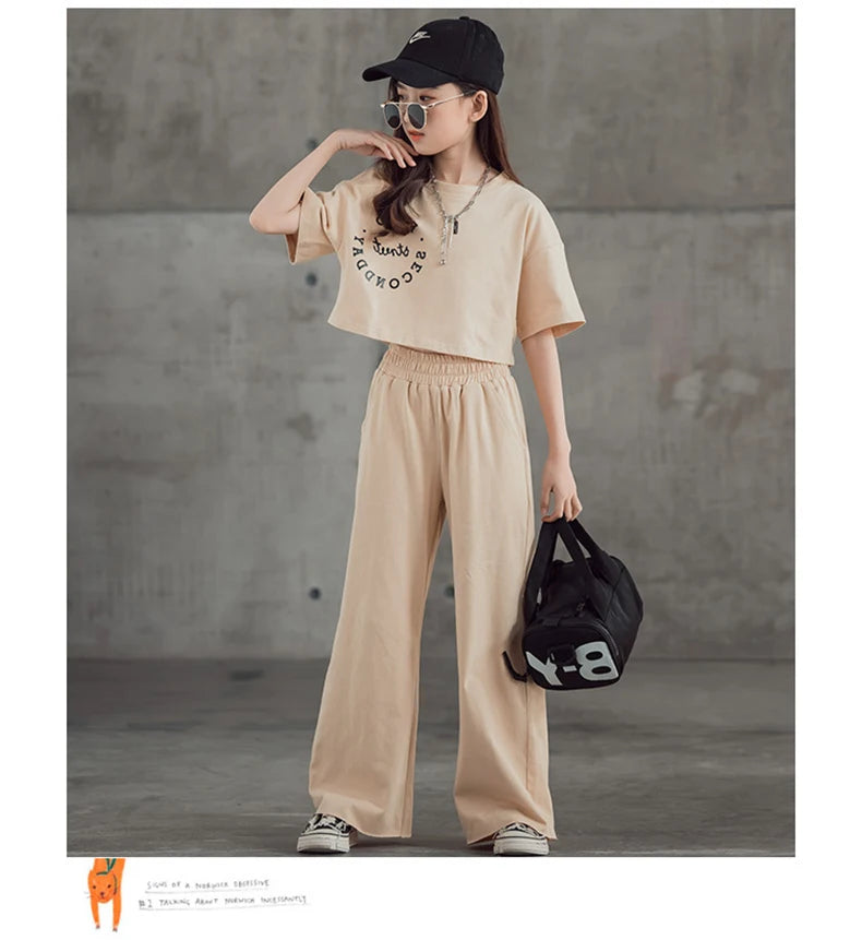 Girls Clothing 2Pcs Set Tops Pants