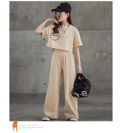 Girls Clothing 2Pcs Set Tops Pants