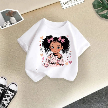 Girls' Short Sleeves Printed T-Shirts