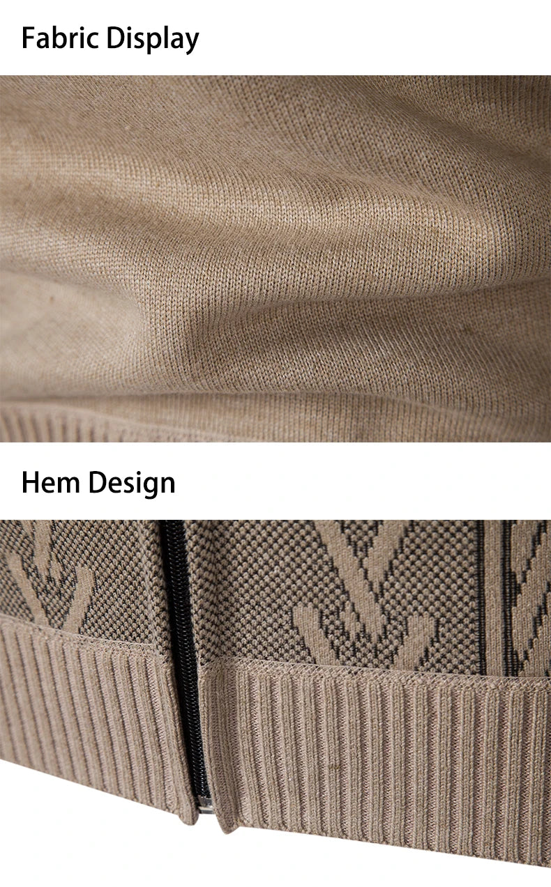 Men’s Warm Cashmere Knitted Sweater Coat