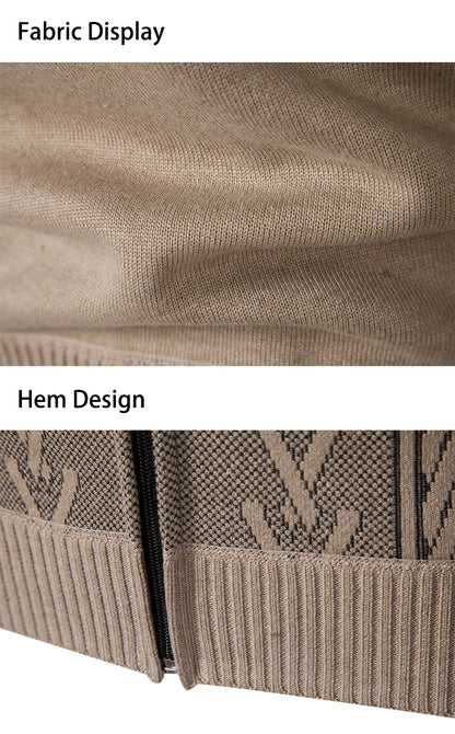 Men’s Warm Cashmere Knitted Sweater Coat