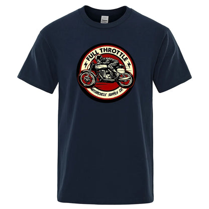 Rockabilly Motorcycle Rider Graphic Summer Shirt