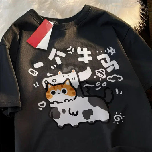 Trendy Short Sleeve Harajuku Graphic Shirt Junior