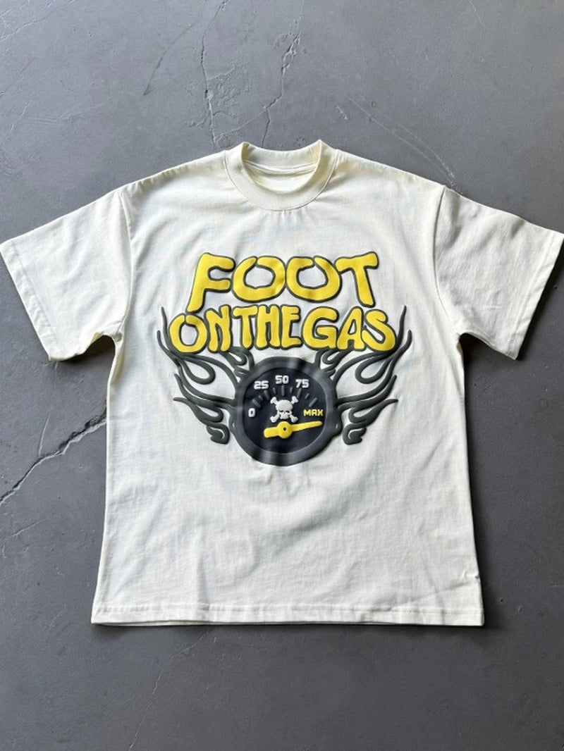 High-Quality Niche Trendy Printed Foot On The Gas