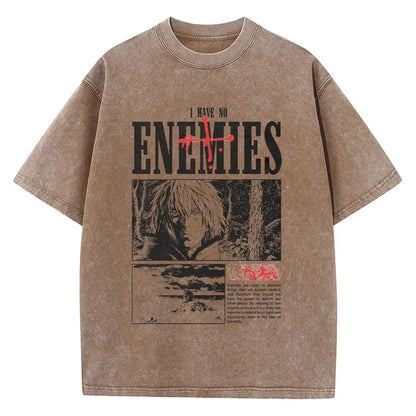 Vintage Washed Hip Hop Anime Tee