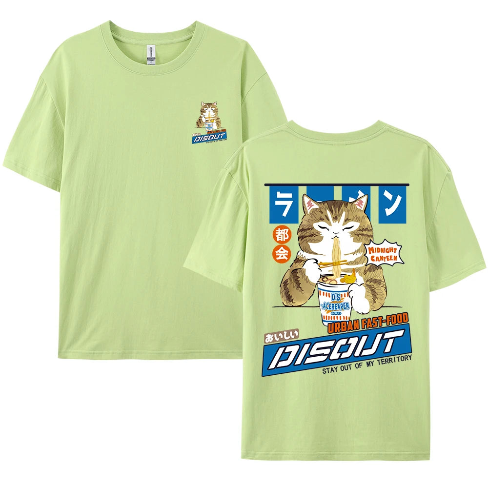 Casual Harajuku Style Cat Print Shirt