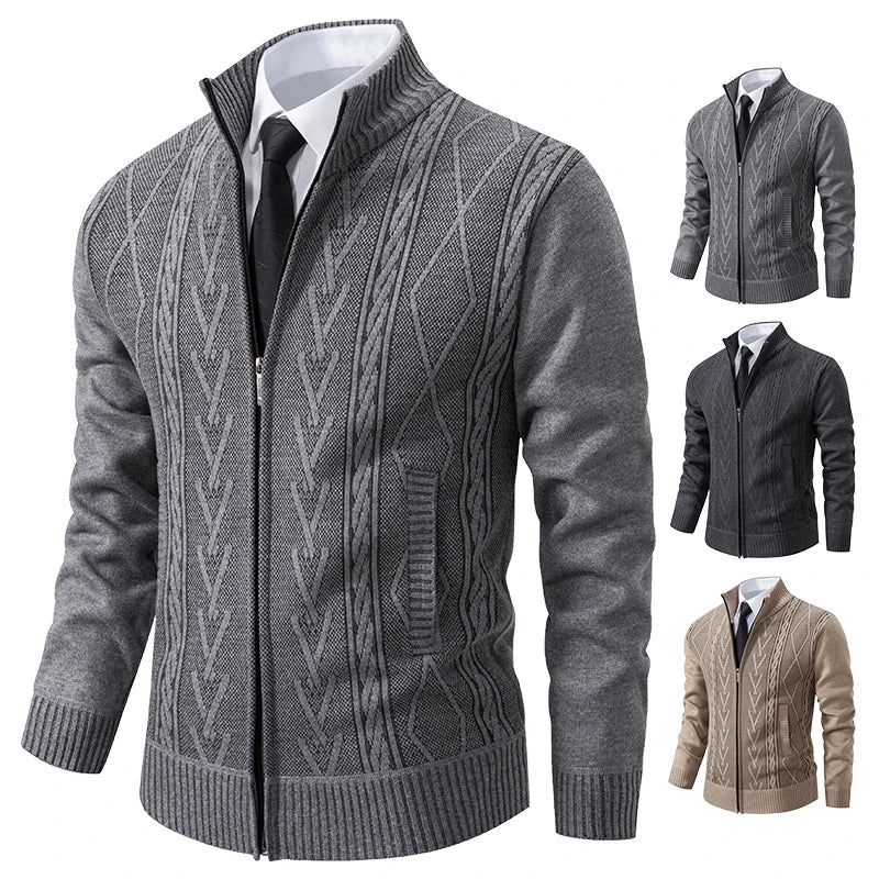 Men’s Warm Cashmere Knitted Sweater Coat