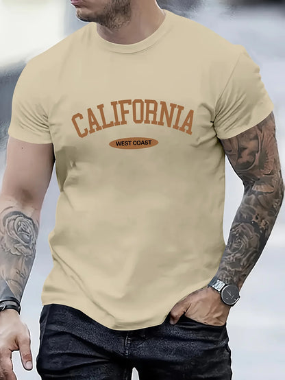 Fashionable CALIFORNIA Letter Printed T-Shirts