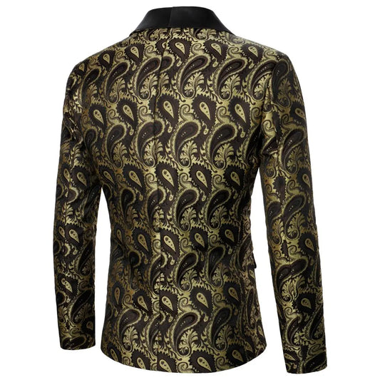 Single Button Blazer Texture Fabric