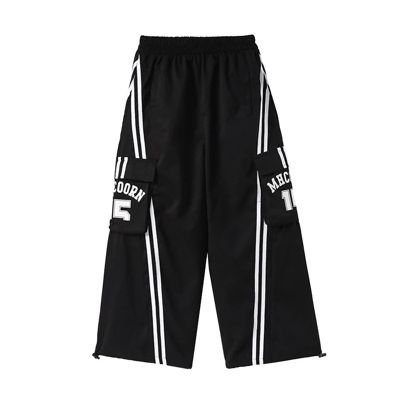 Teens Streetwear Tops Cargo Pants Set