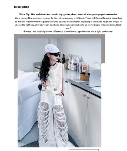Teen Fashion Street Torn Legs Outfit