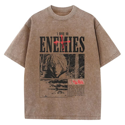 Vintage Washed Hip Hop Anime Tee