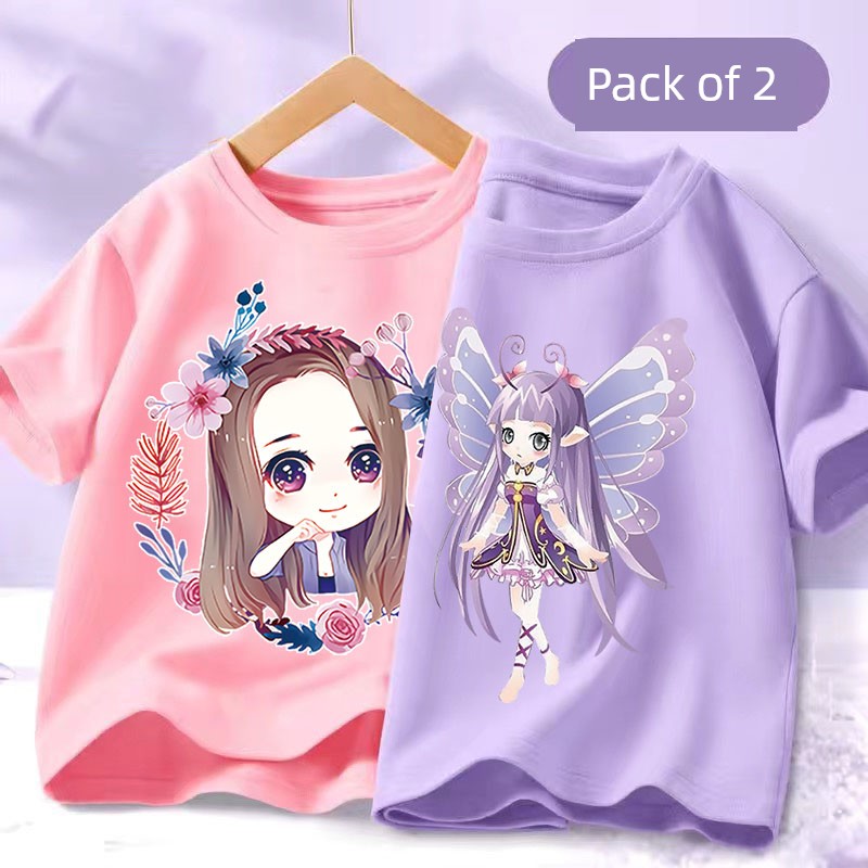Girl Short Sleeve T-Shirts Pure Cotton