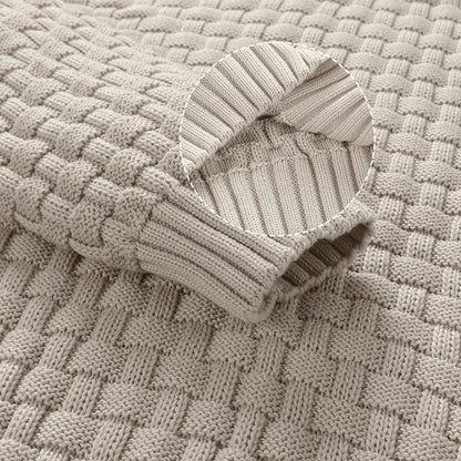 Sweater Winter Knitted Crew Neck Warm
