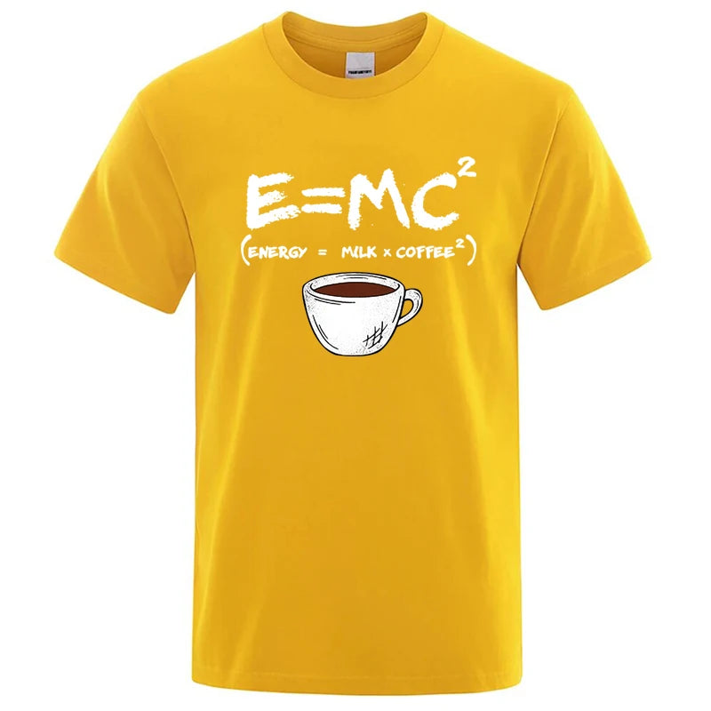 Casual Summer Coffee Print Men’s Tee