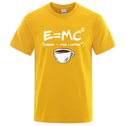 Casual Summer Coffee Print Men’s Tee