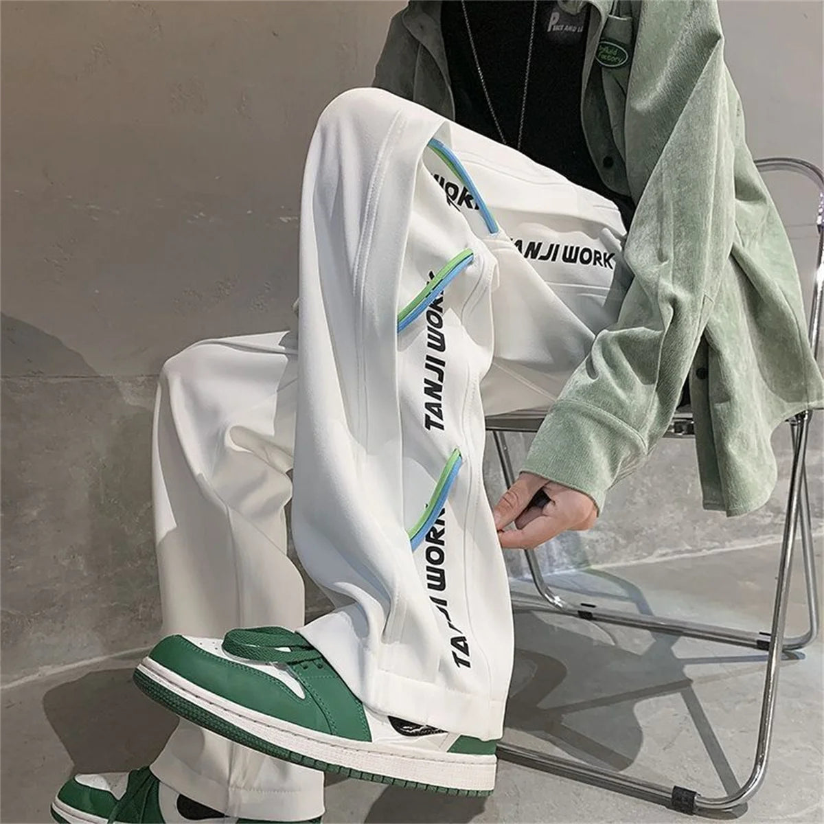 Trendy Oversized Thin Elastic Street Pants
