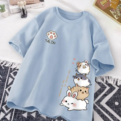 Sweet Japanese Style Hamster Short Sleeve