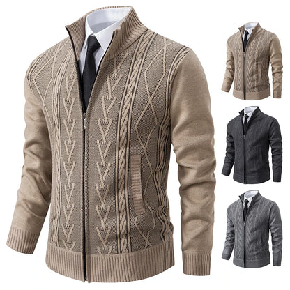 Men’s Warm Cashmere Knitted Sweater Coat