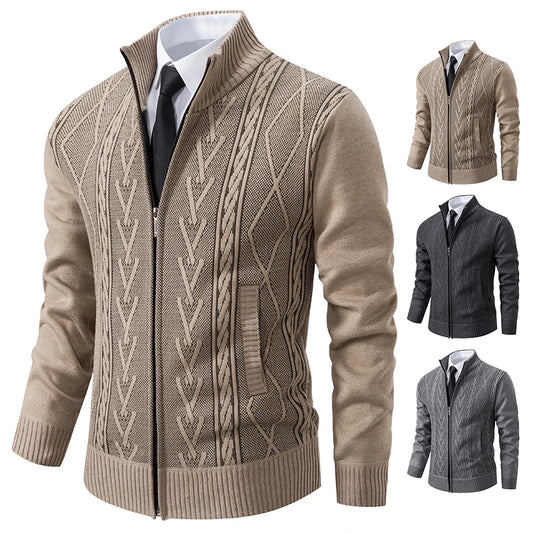 Men’s Warm Cashmere Knitted Sweater Coat