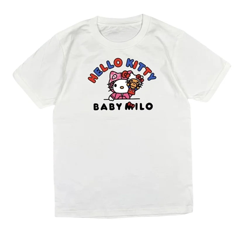 Unisex Hello Kitty Cotton Short Sleeve