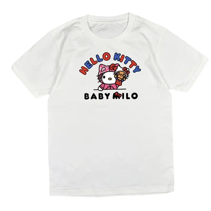 Unisex Hello Kitty Cotton Short Sleeve