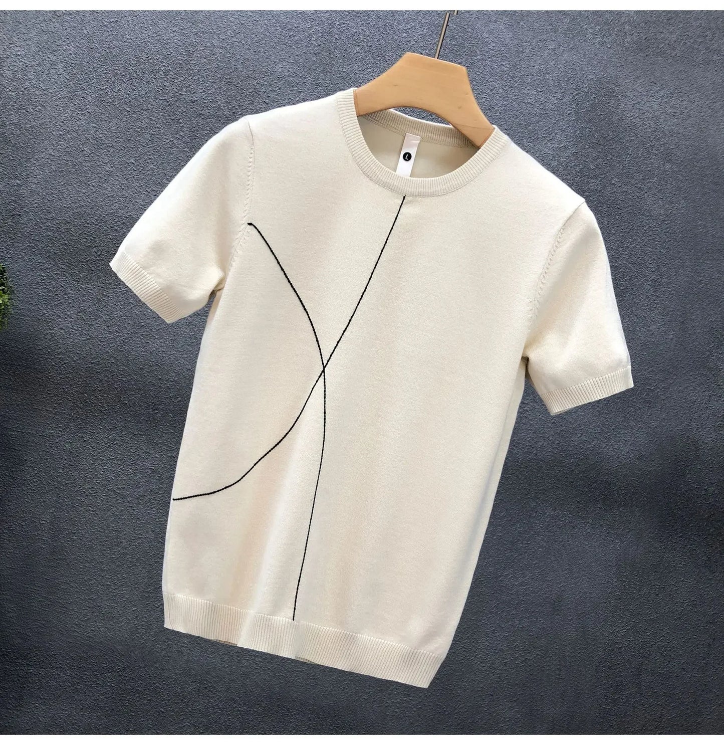 Slim Fit Ice Silk Knitted High Quality Cotton Shirt