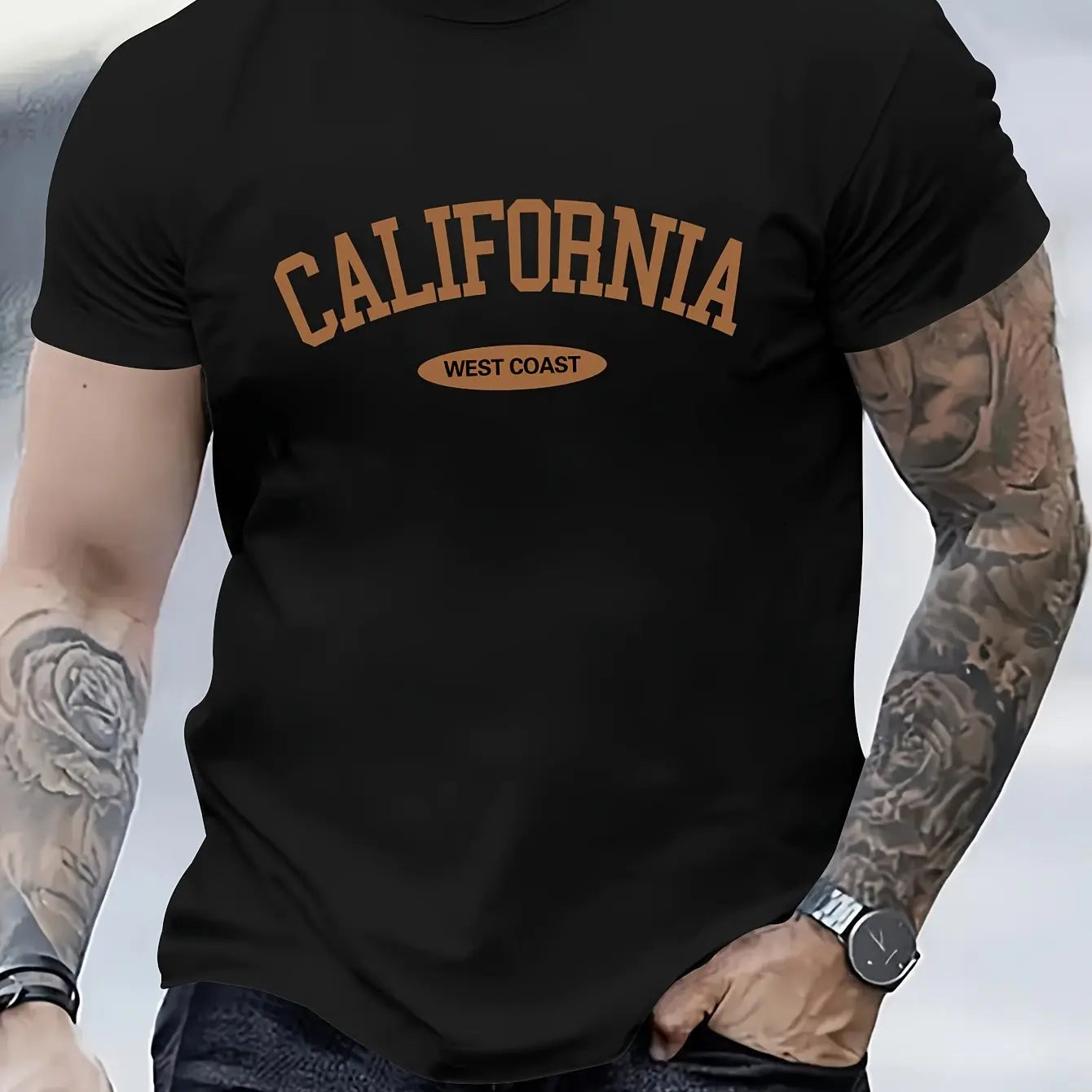 Fashionable CALIFORNIA Letter Printed T-Shirts