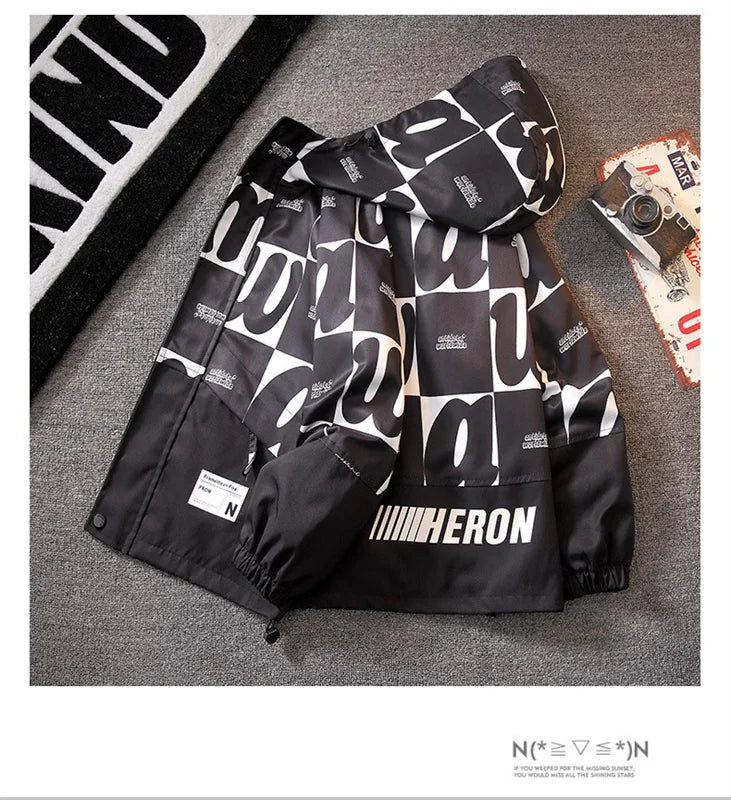 Kids Windbreaker Coat Jacket Alphabet