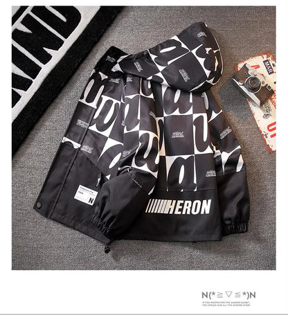 Kids Windbreaker Coat Jacket Alphabet