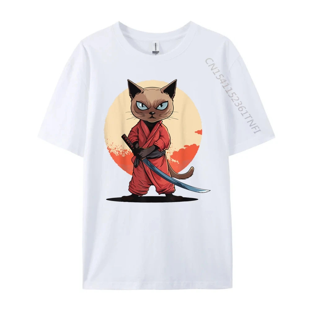 Japanese Shinobi Cat Bushi Graphic Tee