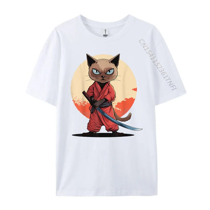 Japanese Shinobi Cat Bushi Graphic Tee