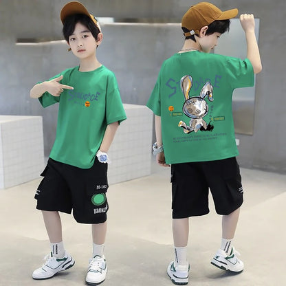 Boys Streetwear fashion Print Cartoon