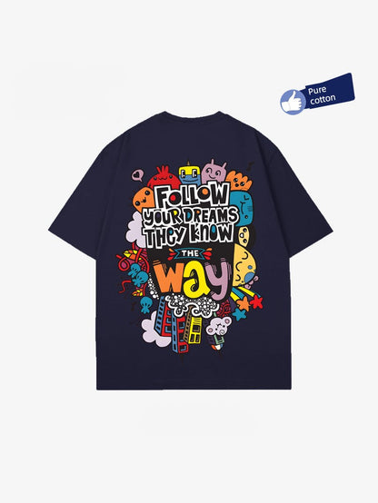 American Cartoon Graffiti Print T-Shirt Unisex