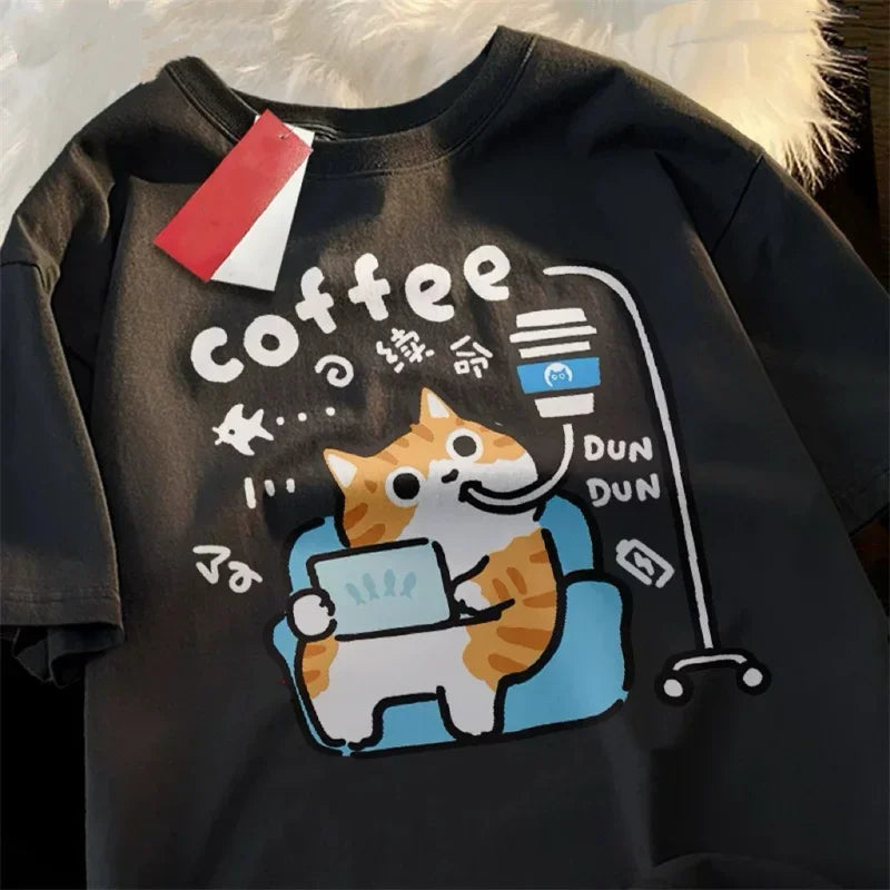 Trendy Short Sleeve Harajuku Graphic Shirt Junior