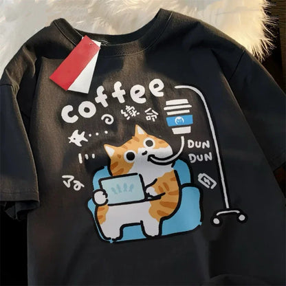 Trendy Short Sleeve Harajuku Graphic Shirt Junior