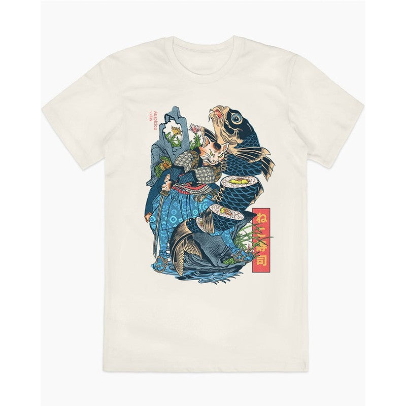 Simple Retro Sushi American Streetwear Youth Tee