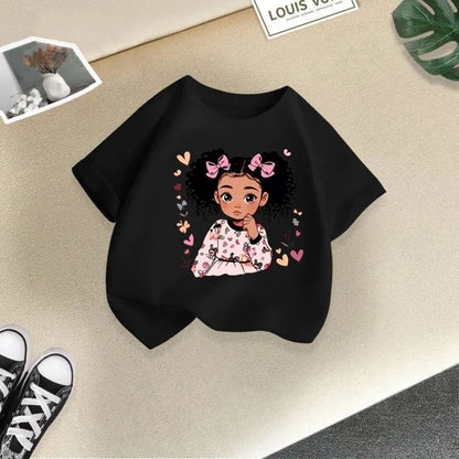 Girls' Short Sleeves Printed T-Shirts