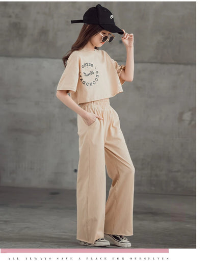 Girls Clothing 2Pcs Set Tops Pants